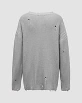 Gerippter Pullover mit Arachnid-Grunge-Muster